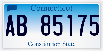 CT license plate AB85175