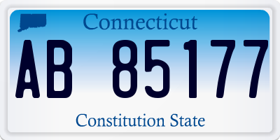 CT license plate AB85177