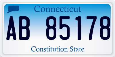 CT license plate AB85178