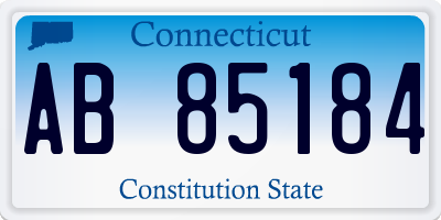 CT license plate AB85184