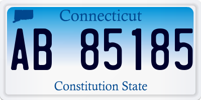 CT license plate AB85185