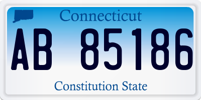 CT license plate AB85186