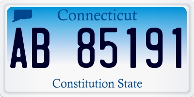 CT license plate AB85191