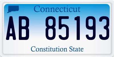 CT license plate AB85193