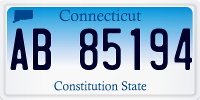 CT license plate AB85194