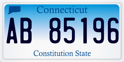 CT license plate AB85196