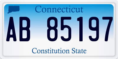 CT license plate AB85197