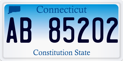 CT license plate AB85202