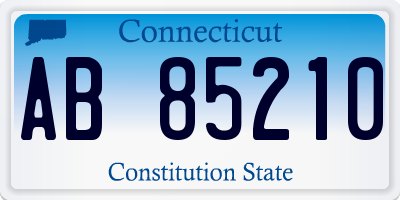 CT license plate AB85210