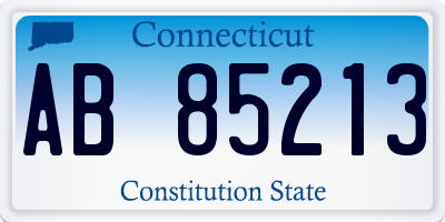 CT license plate AB85213