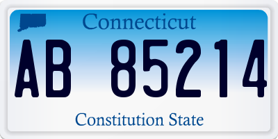 CT license plate AB85214