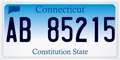 CT license plate AB85215