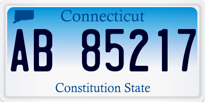 CT license plate AB85217