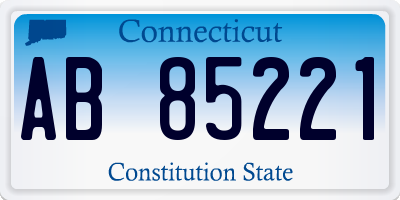 CT license plate AB85221