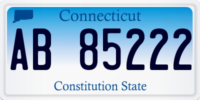 CT license plate AB85222