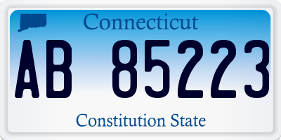 CT license plate AB85223