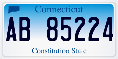 CT license plate AB85224