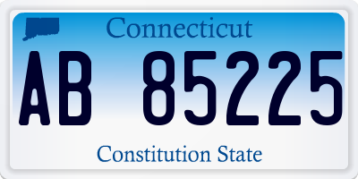 CT license plate AB85225