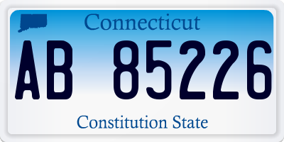 CT license plate AB85226