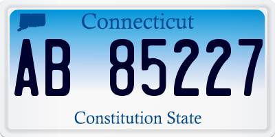 CT license plate AB85227