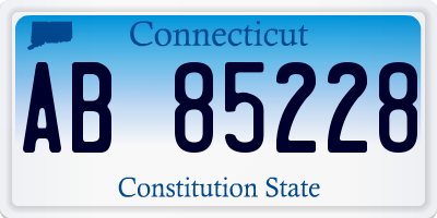 CT license plate AB85228