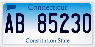 CT license plate AB85230