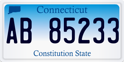 CT license plate AB85233