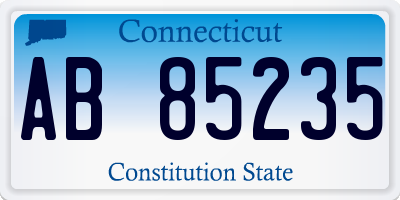 CT license plate AB85235