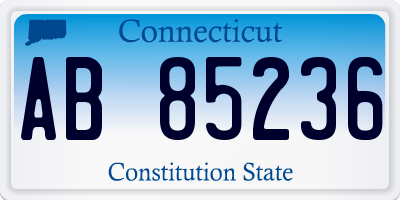 CT license plate AB85236