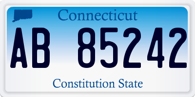 CT license plate AB85242