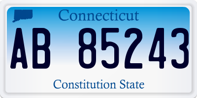 CT license plate AB85243