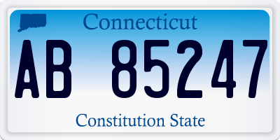 CT license plate AB85247