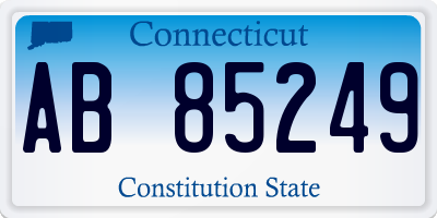 CT license plate AB85249