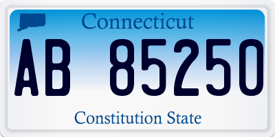 CT license plate AB85250