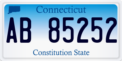 CT license plate AB85252