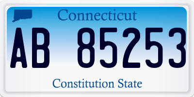 CT license plate AB85253