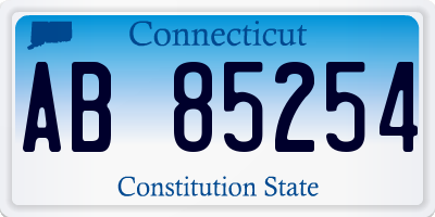 CT license plate AB85254