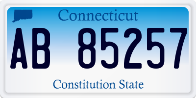 CT license plate AB85257