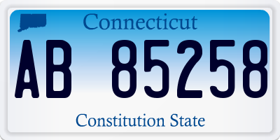 CT license plate AB85258