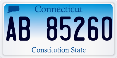 CT license plate AB85260