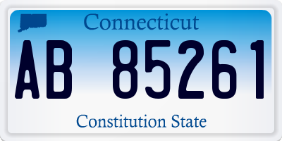 CT license plate AB85261