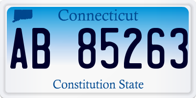 CT license plate AB85263