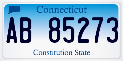 CT license plate AB85273