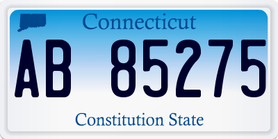 CT license plate AB85275