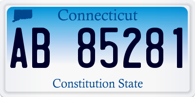 CT license plate AB85281