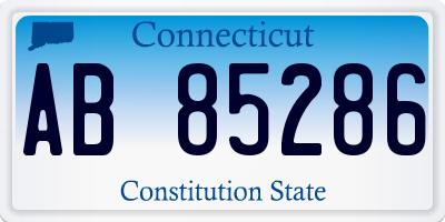 CT license plate AB85286