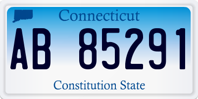 CT license plate AB85291