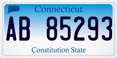 CT license plate AB85293