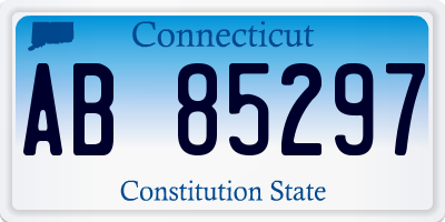 CT license plate AB85297