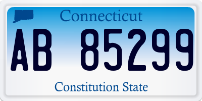 CT license plate AB85299